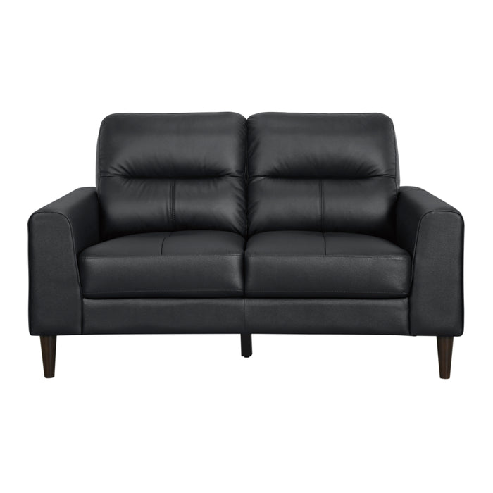 Lewes Loveseat in Black - 8566BLK-2