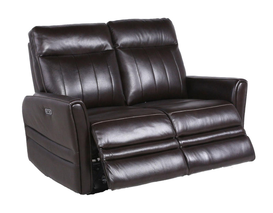 Steve Silver Coachella Leather Dual Power Reclining Loveseat in Brown