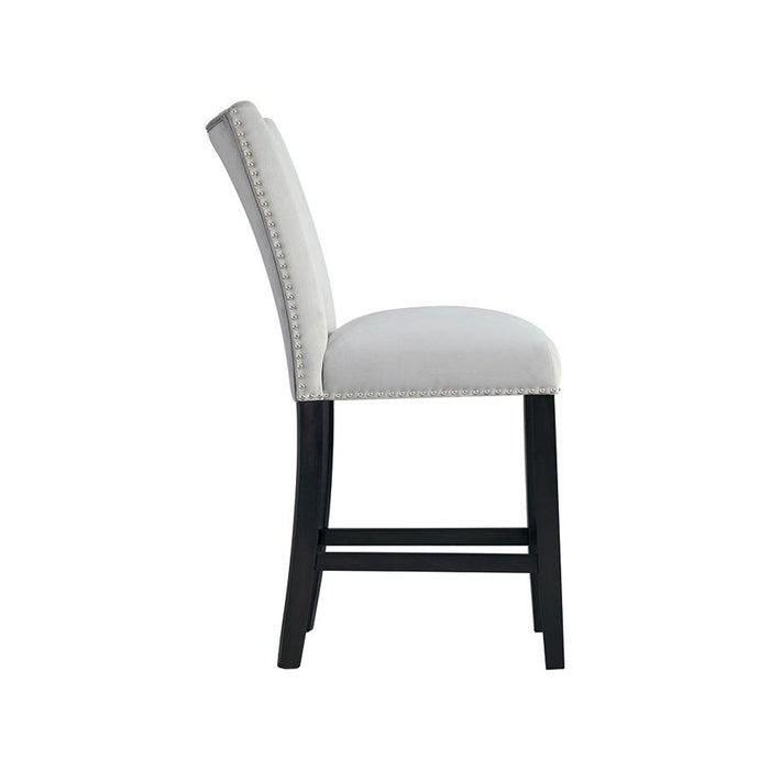 Elements International Francesca Counter Height Side Chair (Set of 2) in Grey