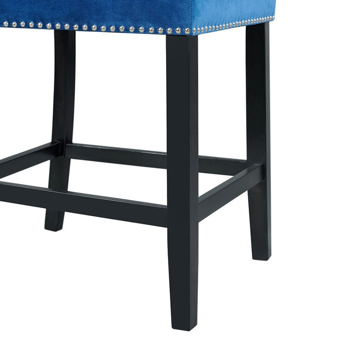 Elements International Francesca Counter Height Side Chair (Set of 2) in Blue