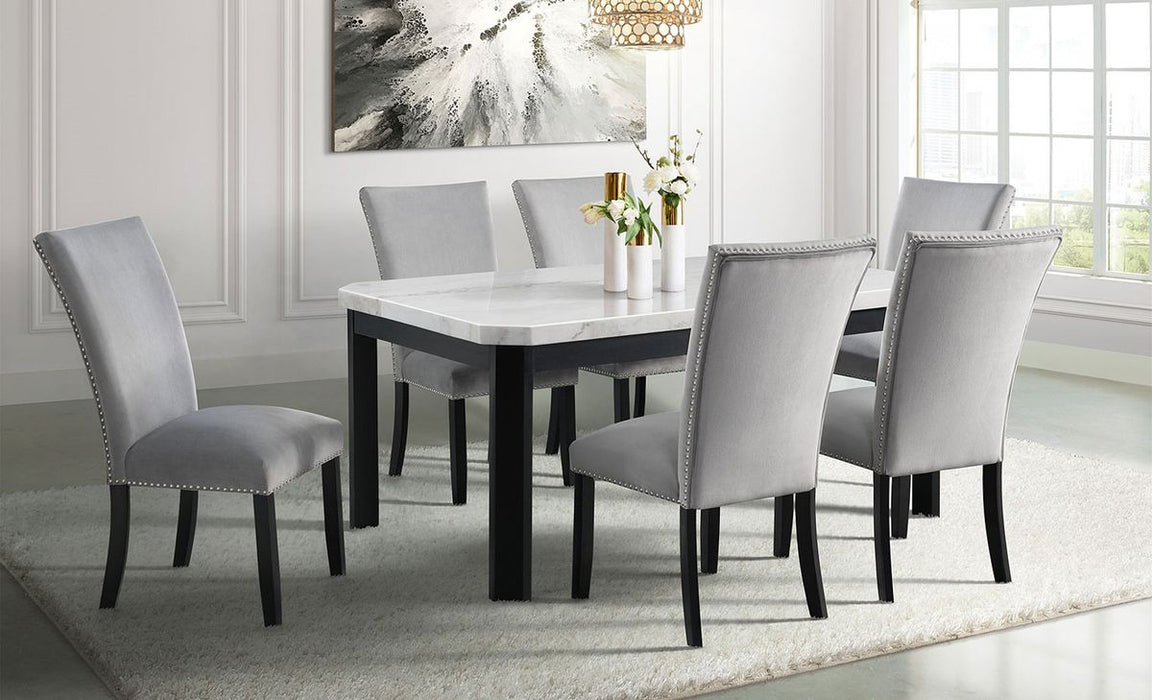 Elements International Francesca Side Chair (Set of 2) in Grey
