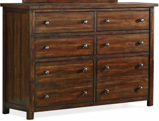 Elements International Dawson Creek 8 Drawers Dresser in Chestnut image