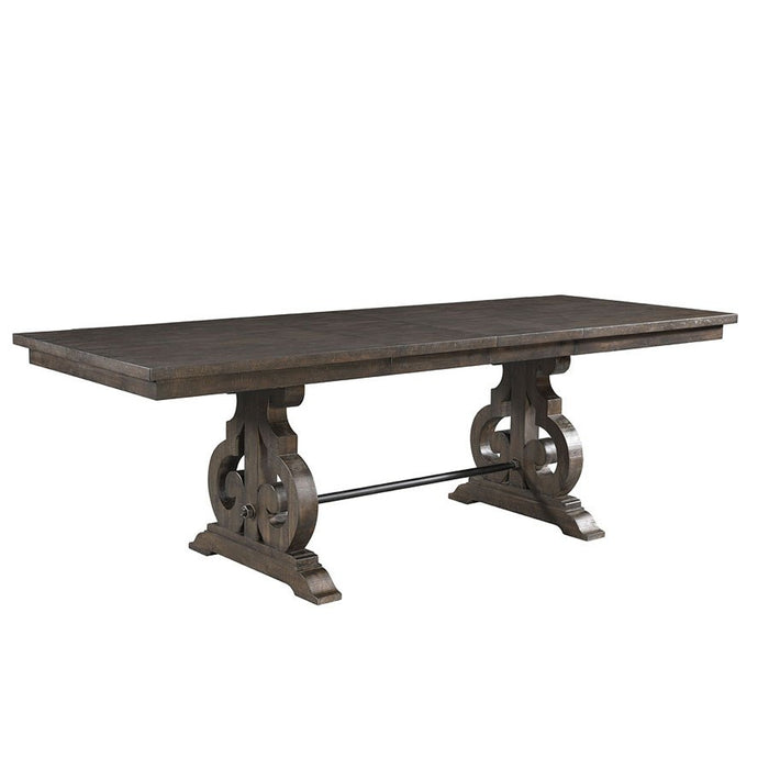 Elements International Stone Counter Height Dining Table in Dark AshC image