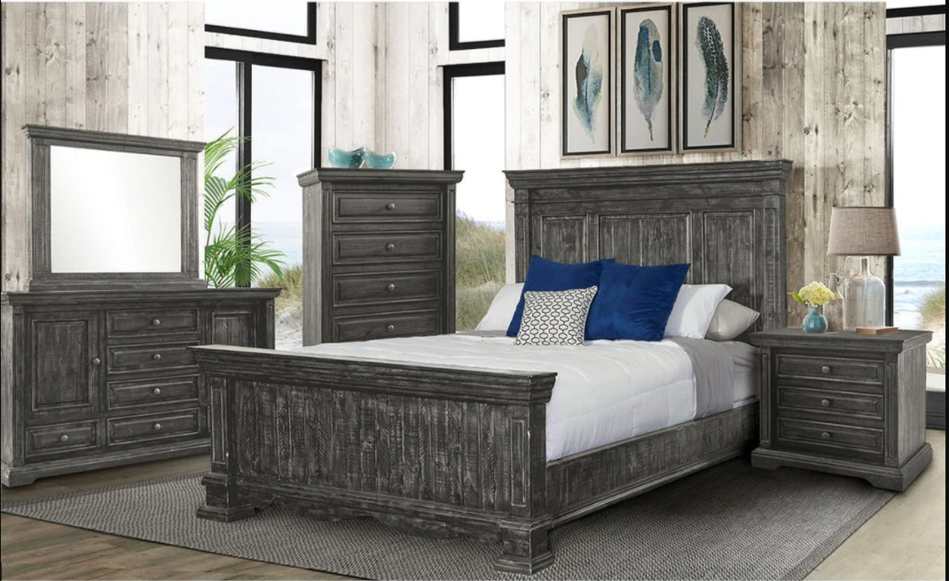 Elements International Condesa Grey 8 Drawer Dresser in Gray