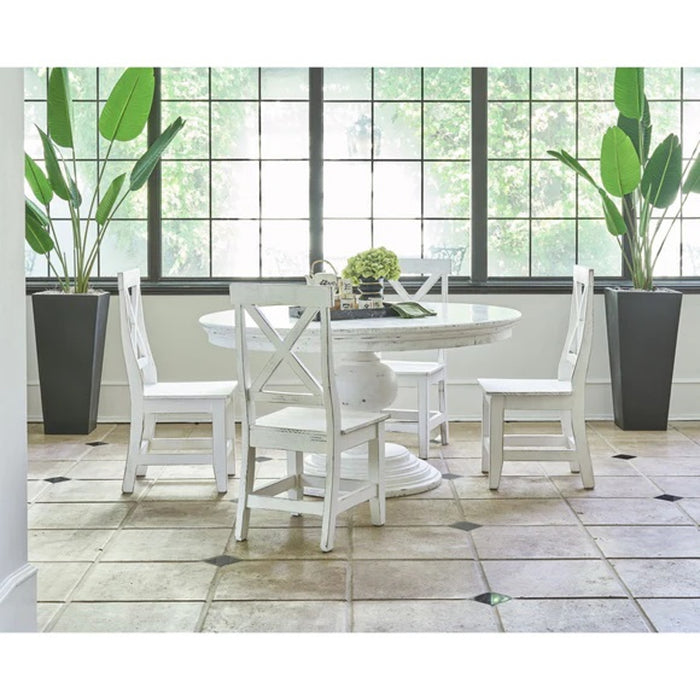 Elements International Britton Wooden Side Chair (Set of 2) in White
