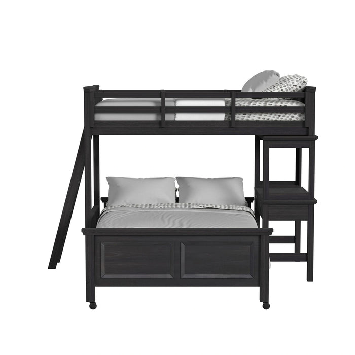 Hampton Kids Over Loft with Ladder and Desk with Speaker