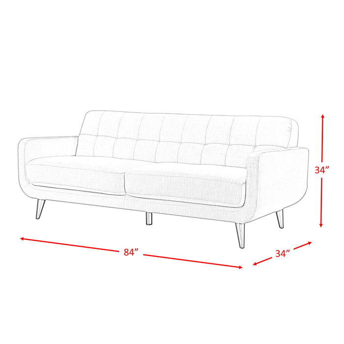 Hadley Sofa & Loveseat Set in Charcoal