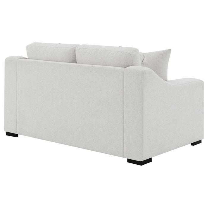 Ashlyn Upholstered Sloped Arms Loveseat White