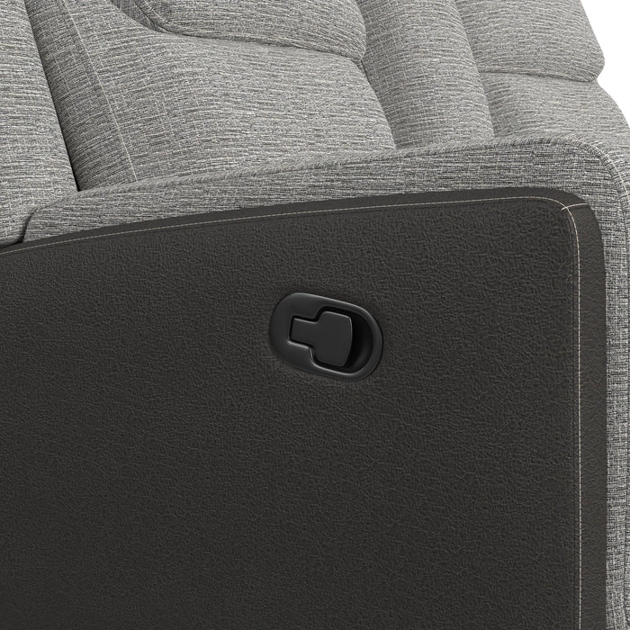 Hornet Motion Loveseat with Console in Rancho Grey