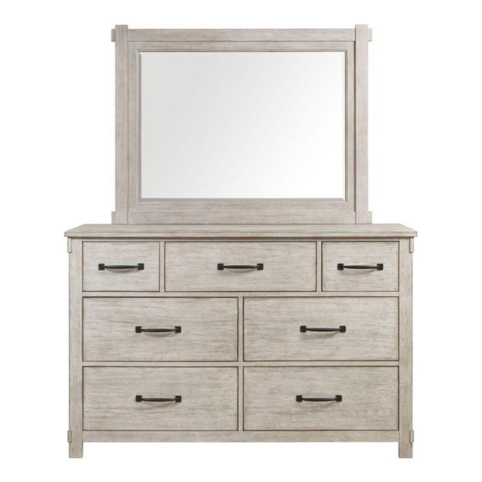 Elements International Scott Mirror in White
