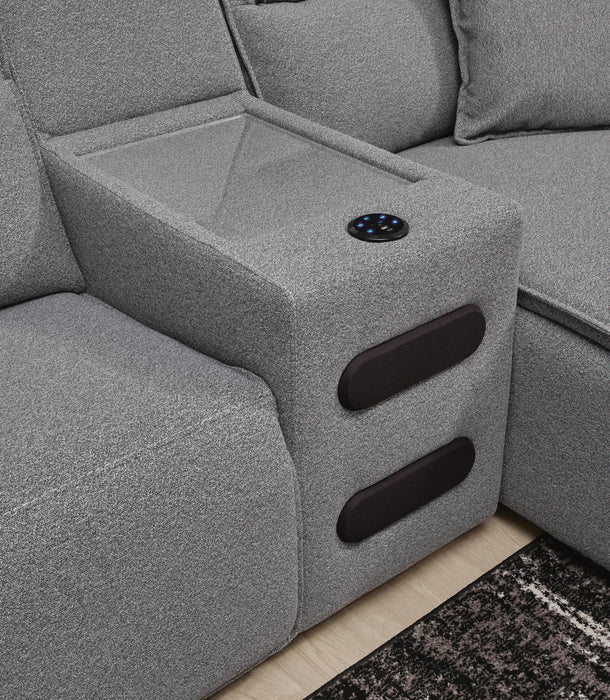 Modmax II Power Reclining Sectional with Audio Console