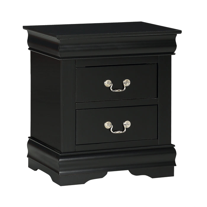 Crown Mark Furniture Louis Philip Nightstand in Black image