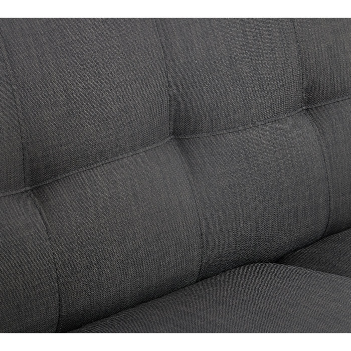 Hadley Sofa & Loveseat Set in Charcoal