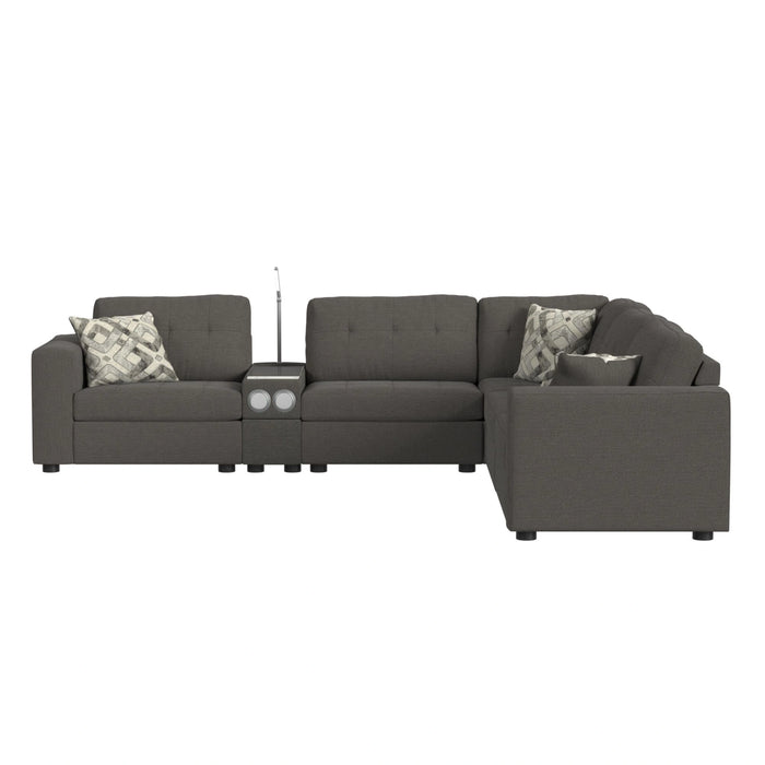 Options One Corner in Palmer Plus Ash with 1 Pillow 20""