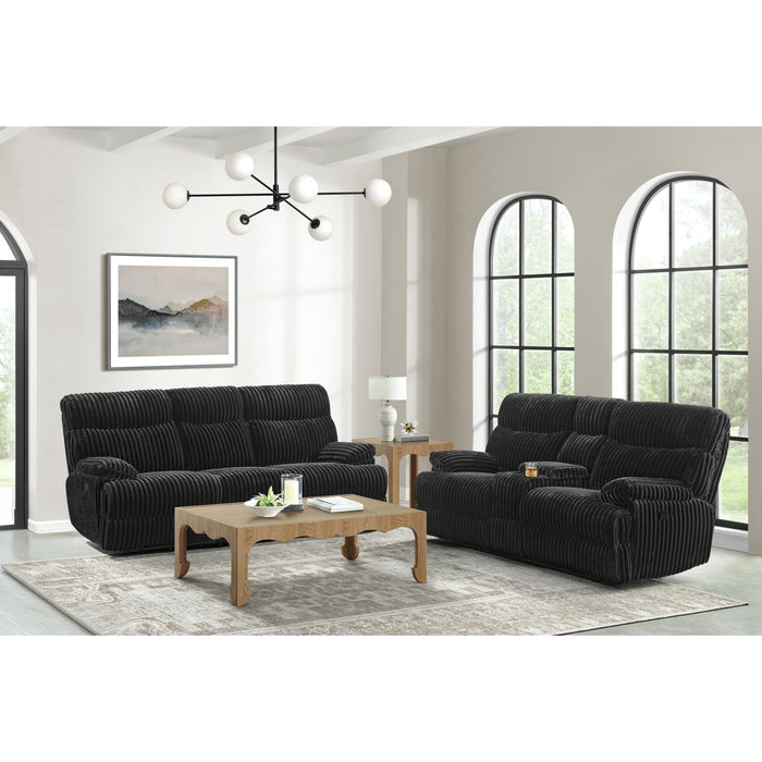 Admiral Motion Loveseat with Console in Masis Black