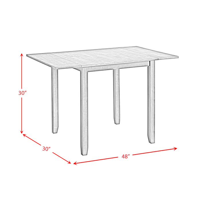 Alex 3PC Dining Set with Drop Leaf Table in Espresso