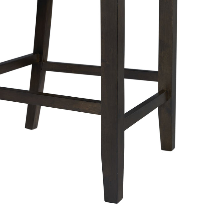Amherst Counter Side Chair W/PU Cushion Dark Finish (2 Per Pack)