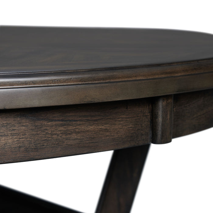 Amherst Dining Table w/Wood Leg Dark Finish