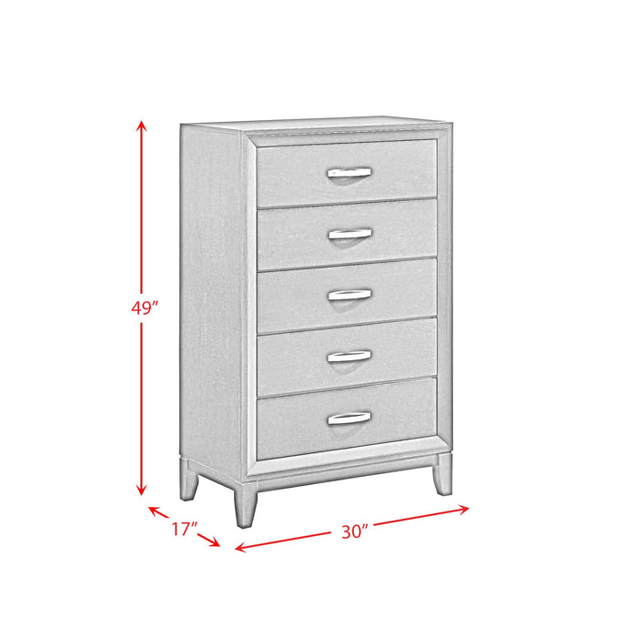 Beaumont 5-Drawer Chest in Merlot