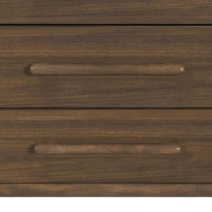 Brisbane Dresser and Mirror Set with LED in Brown