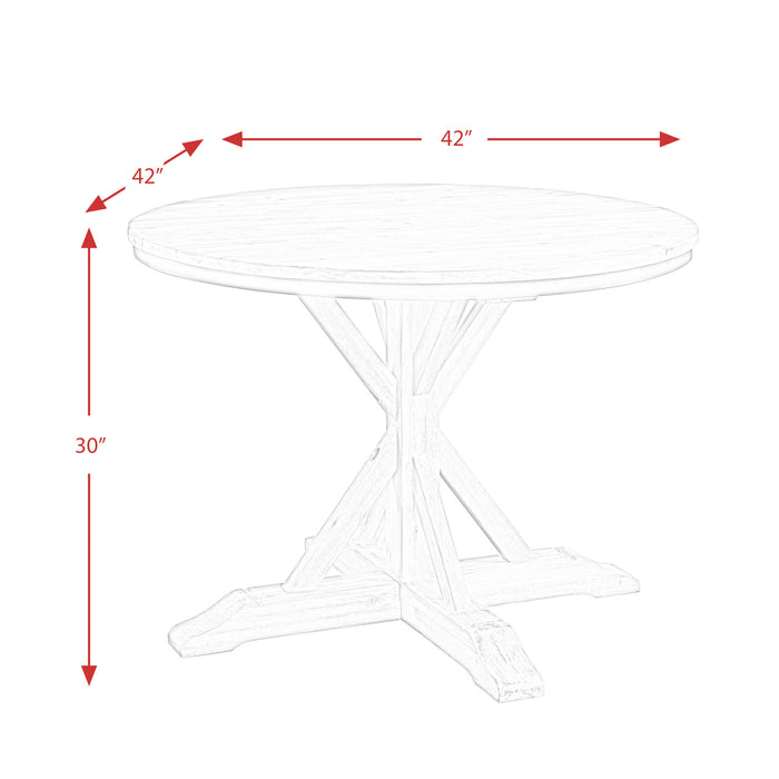 (D680-30) Callista- Round Dining Table- Beach/Natural