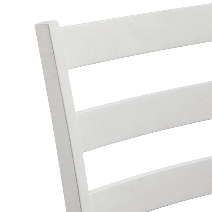 Martin 3 pc Drop Leaf Dining Set (Dark Brown Top - White Base)