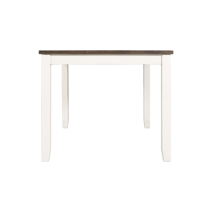 Martin 5 Pc Dining set (Dark Brown Top - White Base)