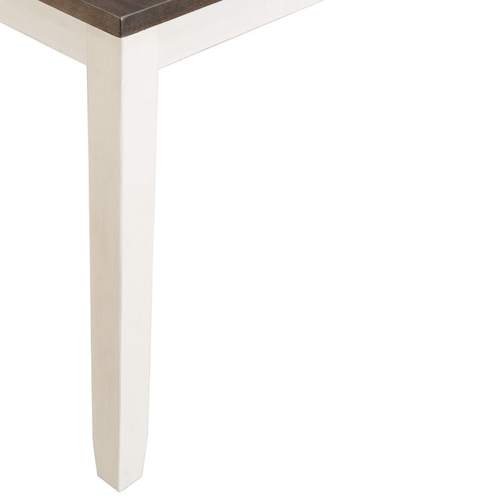 Martin 5 Pc Dining set (Dark Brown Top - White Base)