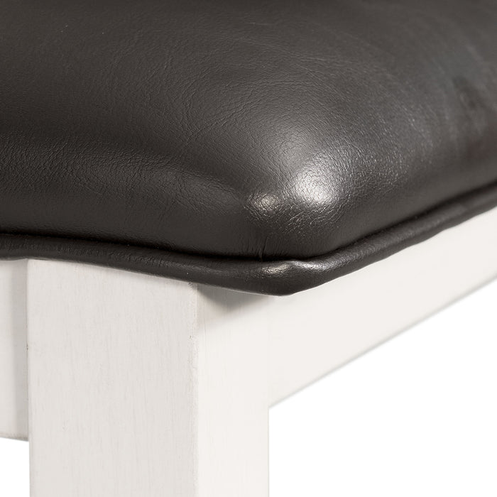 Martin 3 pc Drop Leaf Dining Set (Dark Brown Top - White Base)