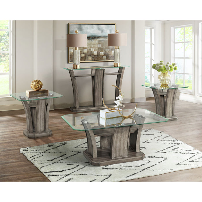 Dapper Square End Table Grey