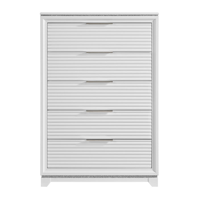 Denmark 5-Drawer Chest in White