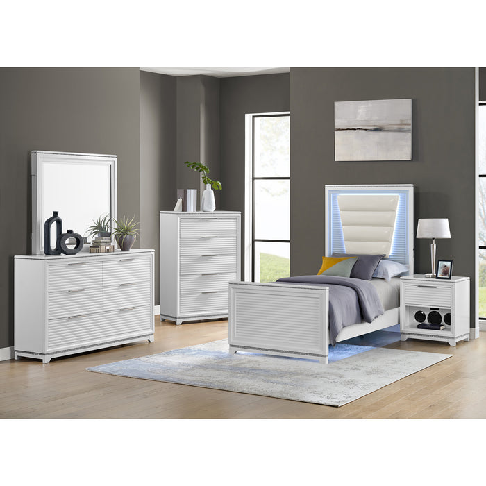 Denmark 5-Drawer Chest in White