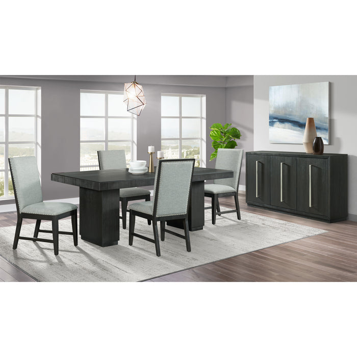 Donovan 5PC Standard Height Dining Set-Table and Four Side Chairs in Gray