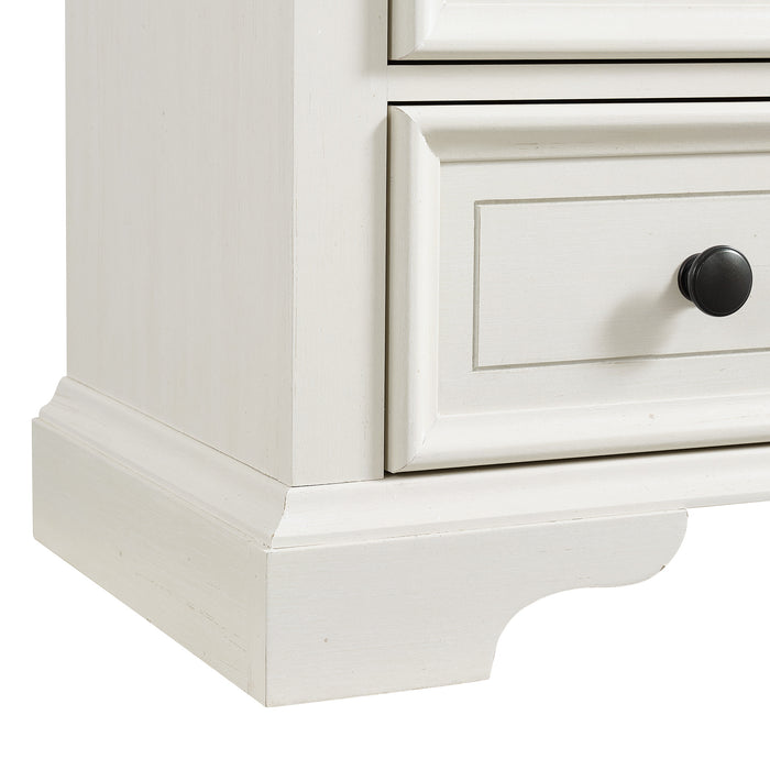 Eastwood Youth 3-Drawer Nightstand in Brown and Off-White