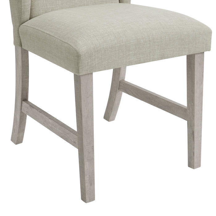 Eleanor Dining Side Chair with Heirloom Fabric in White (2 Per Carton)