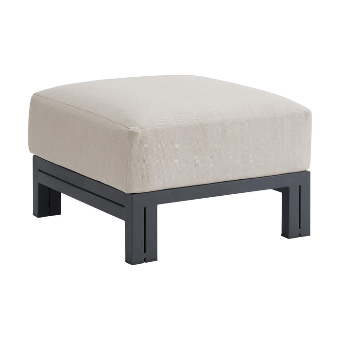 Playa Ottoman - Dark Grey and Olefin Beige