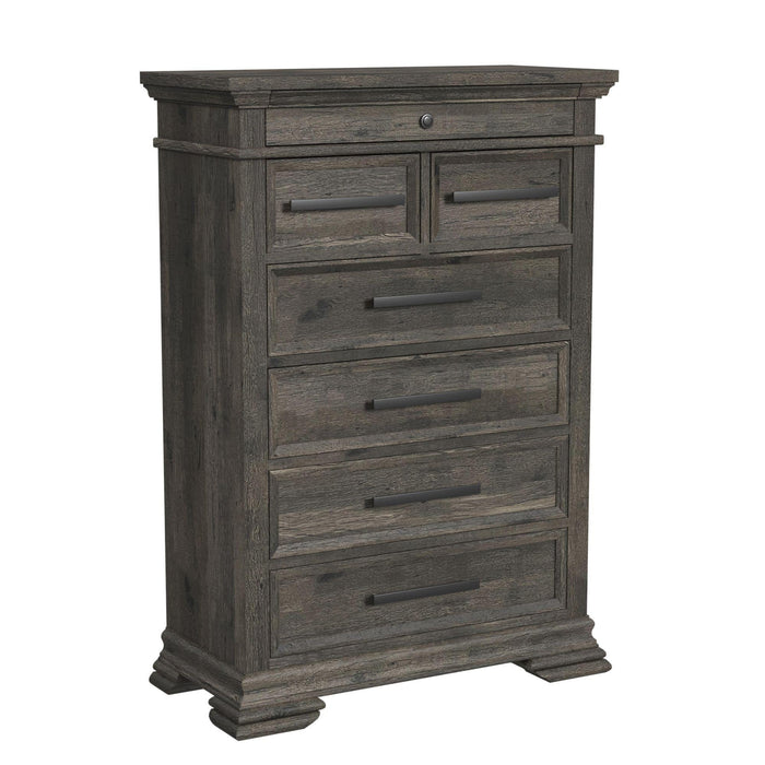 Park Ridge 6-Drawer Chest in Charcoal