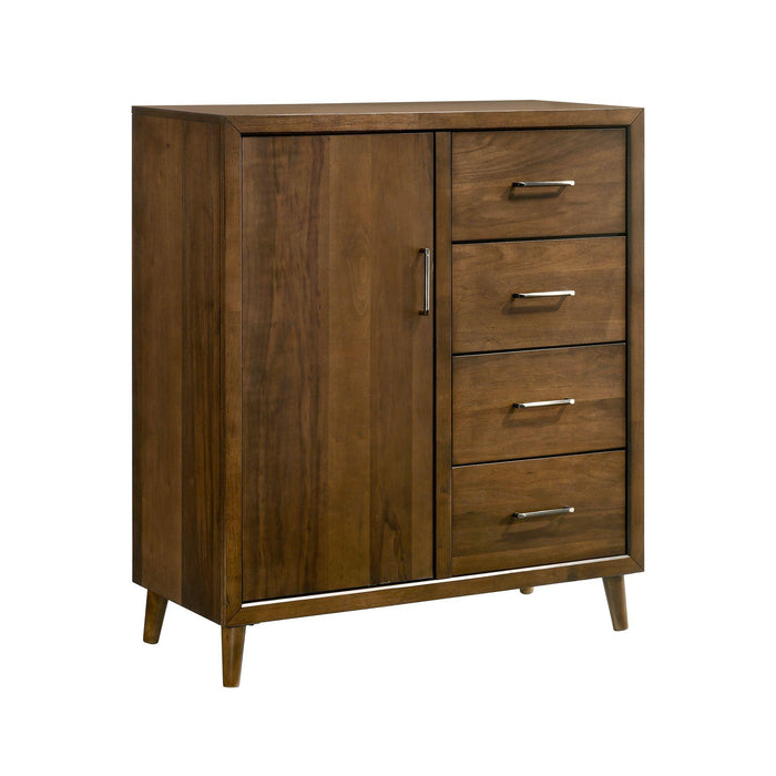 Malibu 4-Drawer Chest in Walnut