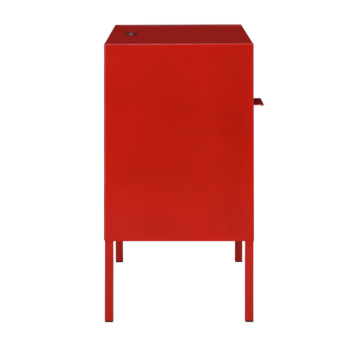 Ember Nightstand (C-1094) RED NIGHTSTAND W/ USB
