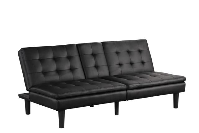 Eidsberg Futon Sofa Bed Orange, Grey, Brown, & Black