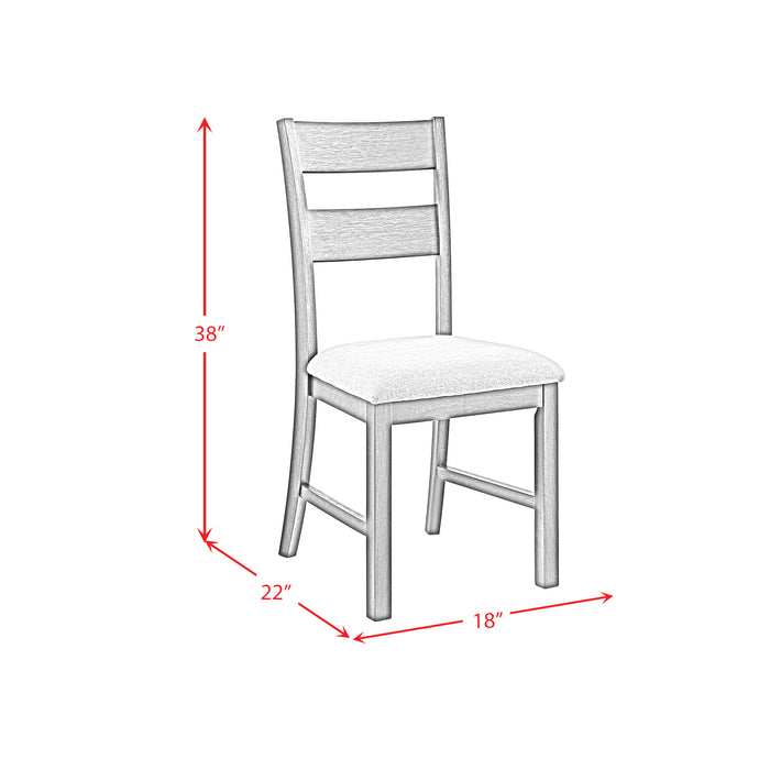 Garcia 6PC Dining Set with Table, 4 Chairs, and Bench in Black