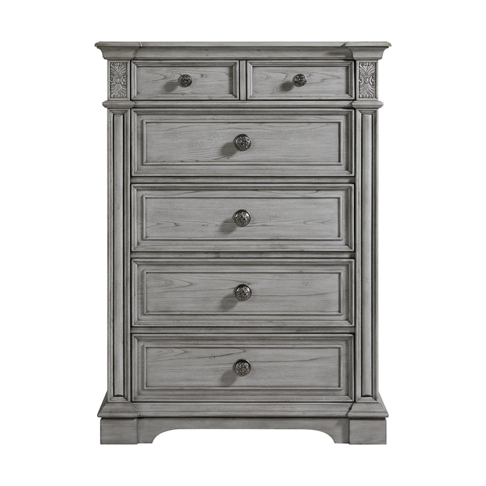 Glenmore 5-Drawer Chest in Aged Grey