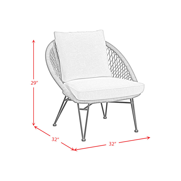 Grace Outdoor Seating 4PC Set - Black, Natural and Olefin Beige