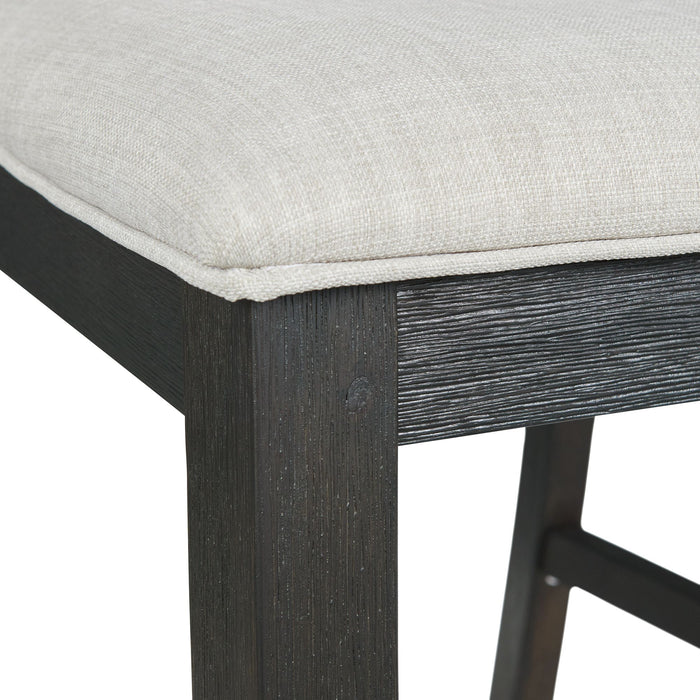 Grady 7PC Dining Set in Black-Table & Six Slat Back Chairs