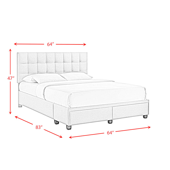 Hacienda Queen Storage Bed W/Tacoma Grey CM 003 (3A Packing)