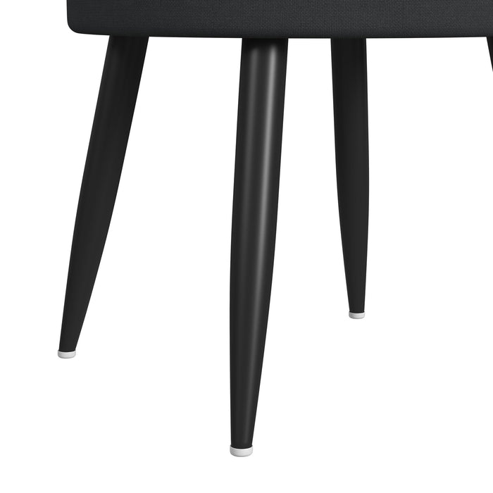 Halo Round Smart End Table in Black
