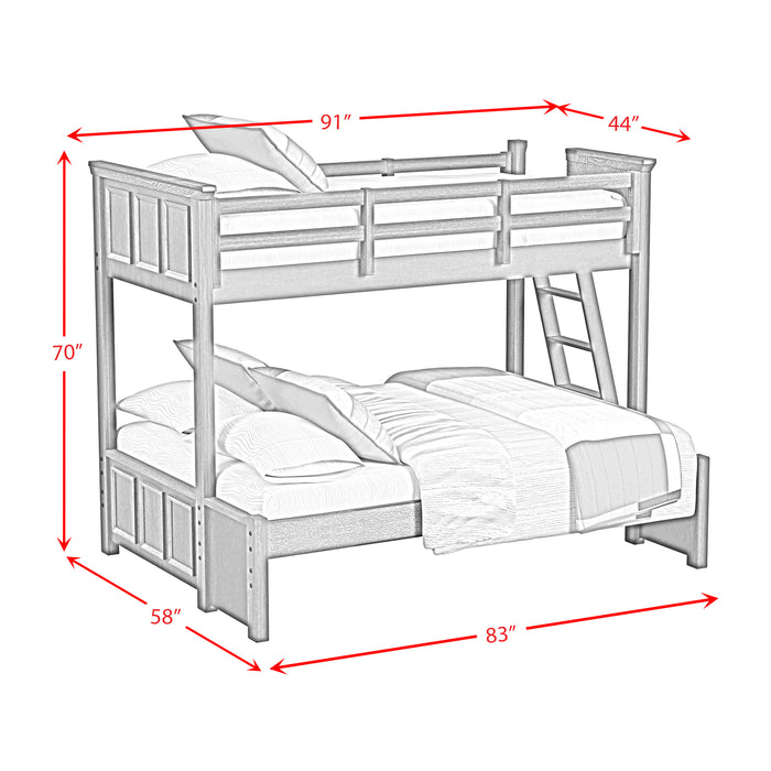 Hampton Kids Over Bunk with Ladder Bedroom Set