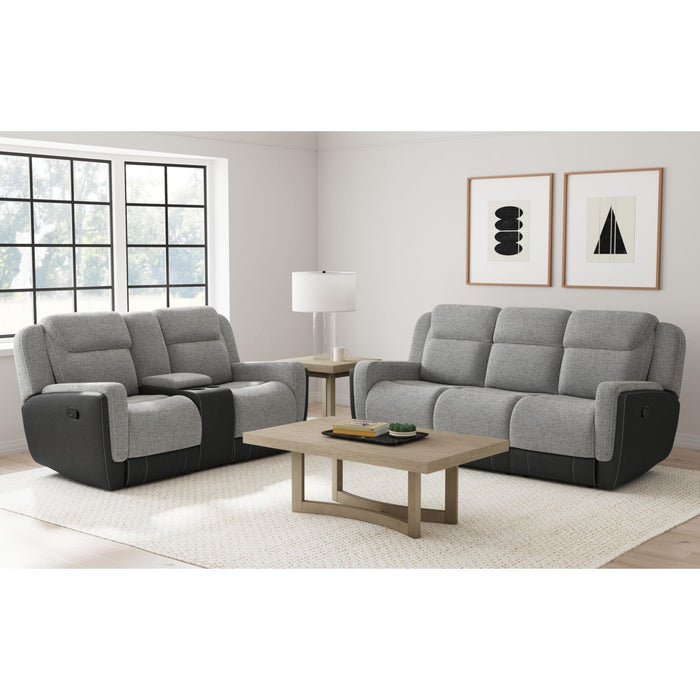 Hornet 2PC Living Room Set in Rancho Grey-Sofa & Loveseat