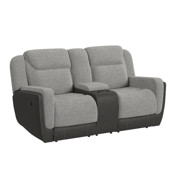 Hornet 3PC Living Room Set in Rancho Grey-Sofa, Loveseat & Recliner