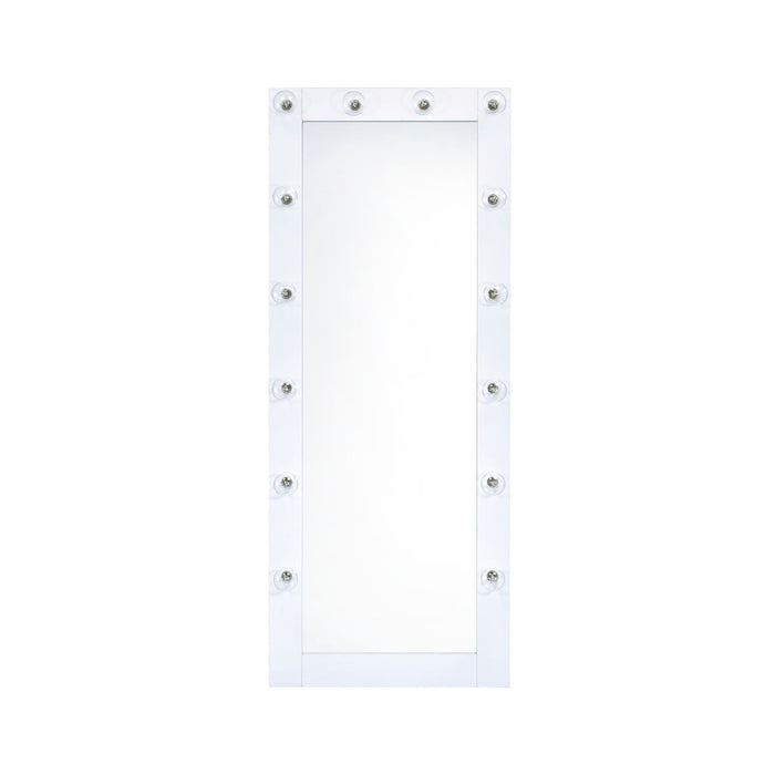 Lindy Floor Mirror with Lights in White